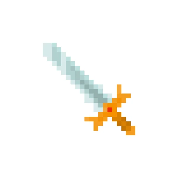 Pixel Espada Para Juegos Sitios Web — Vector de stock