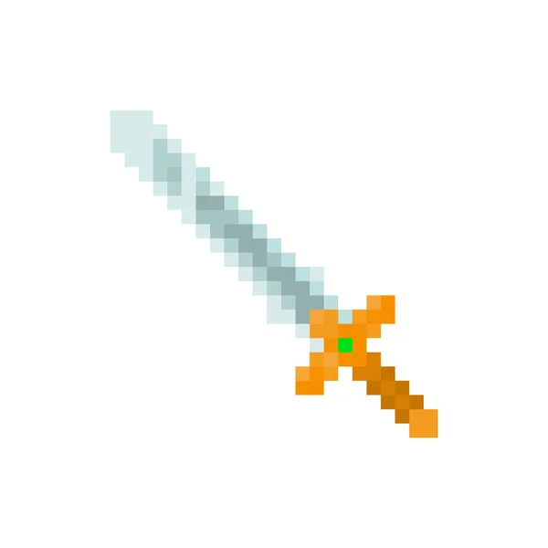 Pixel Épée Pour Jeux Sites Web — Image vectorielle