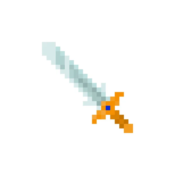 Pixel Espada Para Jogos Sites — Vetor de Stock