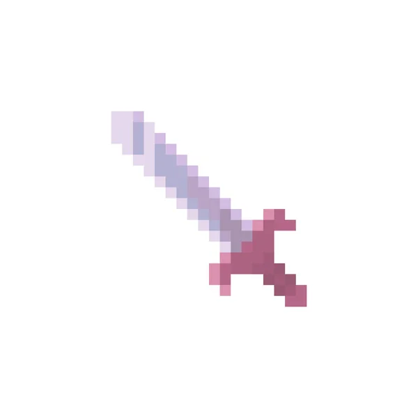 Pixel Meč Pro Hry Webové Stránky — Stockový vektor
