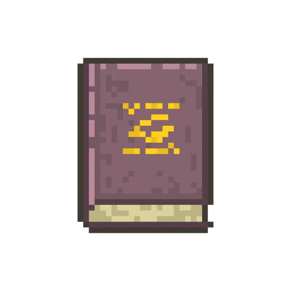 Libro Magico Vecchio Pixel Giochi Siti Web — Vettoriale Stock