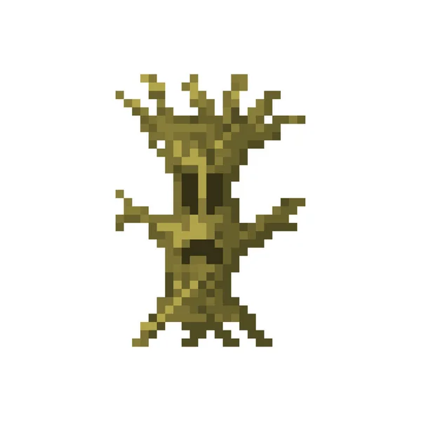 Pixel Złe Drzewo Gier Stron Internetowych — Wektor stockowy