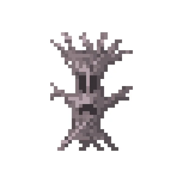 Pixel Árbol Malvado Para Juegos Sitios Web — Archivo Imágenes Vectoriales