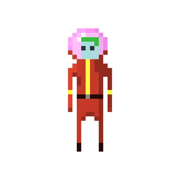 Pixel Personaje Viajero Espacial Para Juegos Sitios Web — Vector de stock