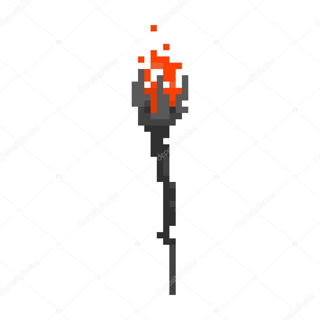Pixel mage staff for games and websites