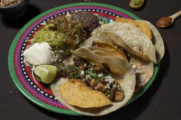 Taco Met Vlees Groenten — Stockfoto