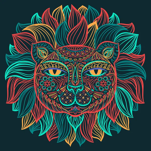 Illustration vectorielle. Lion . — Image vectorielle