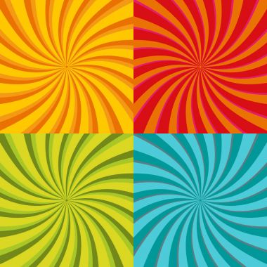 Sarmal yıldız patlaması, kuvvetli güneş ışığı arka plan ayarlamak. Hattı, deformasyon etkisi döner burgu, çizgili. Kırmızı, sarı, yeşil ve mavi renkleri.