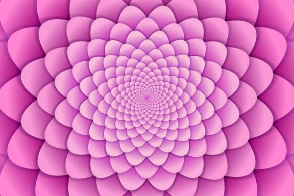 Sfondo astratto. Modello di fiore a spirale rosa. Fiore di loto astratto. Simbolo di Mandala esoterico . — Vettoriale Stock
