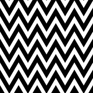 Siyah-beyaz desen zigzag. Klasik chevron seamless modeli.