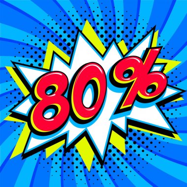 Satılık Etiketler koleksiyonu. 10 on yüzde. Patlama şeklinde mavi noktalı resim arka plan üzerinde kırmızı numarası. Süper Satılık web afiş. Pop art comic stili satış promosyon afiş. Etiketler, afiş ve Etiketler için hazır