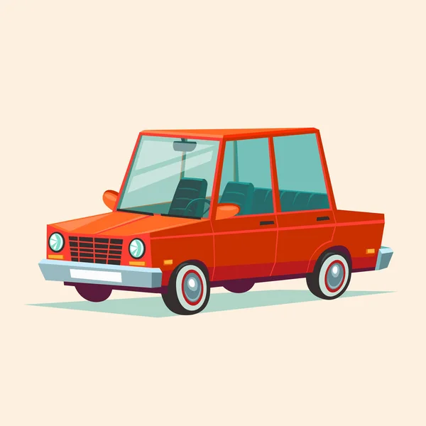 Desenhos animados carro vermelho — Vetor de Stock