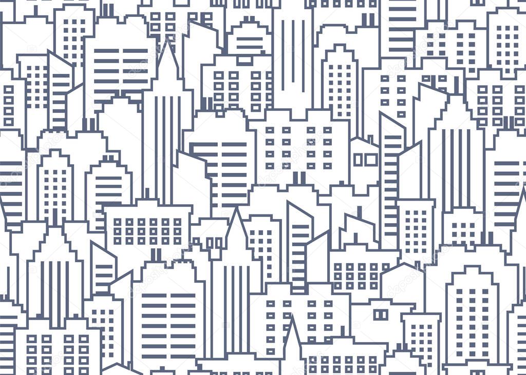 City seamless pattern
