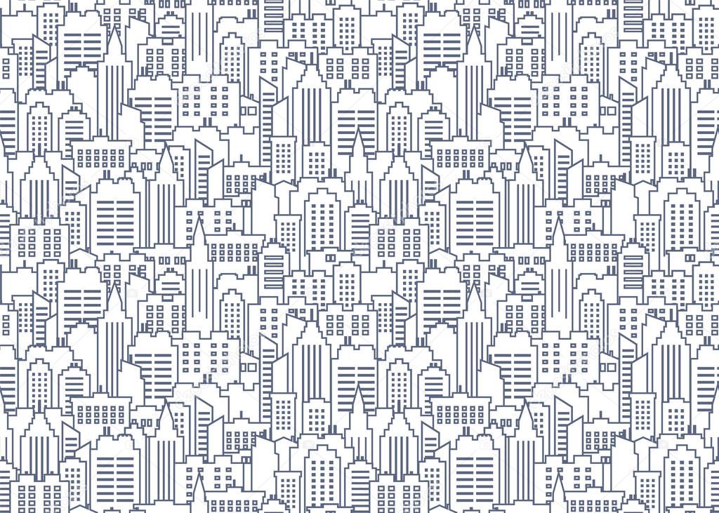 City seamless pattern