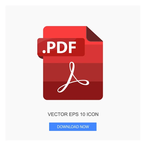 Formáty Dokumentů Pdf Papír Červená Tón Barva Ploché Ikony Vektorové — Stockový vektor