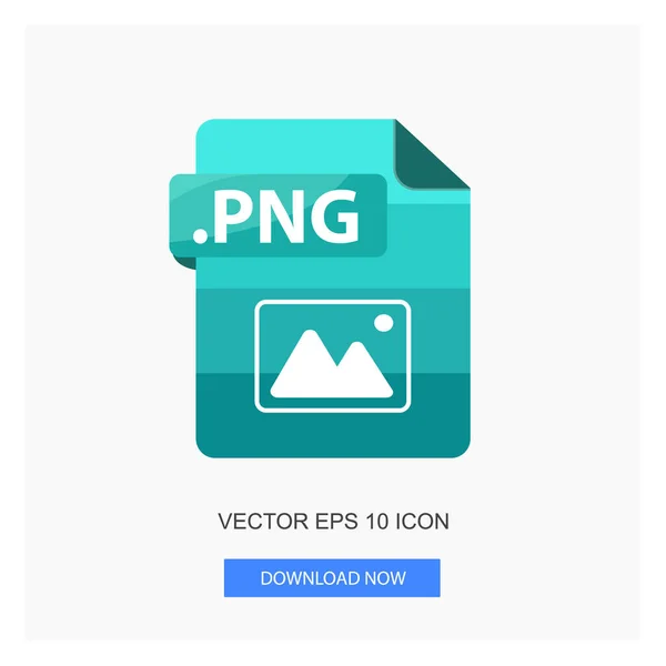 Formáty Dokumentů Png File Paper Blue Sky Color Flat Icon — Stockový vektor