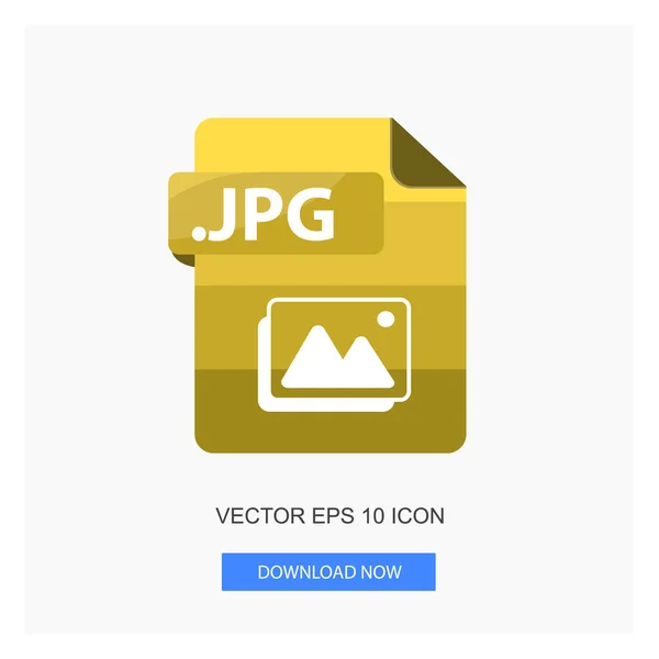 Formáty Dokumentů Jpg File Paper Žluté Tóny Barva Ploché Ikony — Stockový vektor