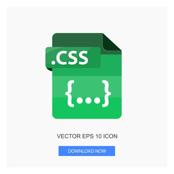 Formáty Dokumentů Css Papír Zelená Tón Barva Ploché Ikony Vektorové — Stockový vektor
