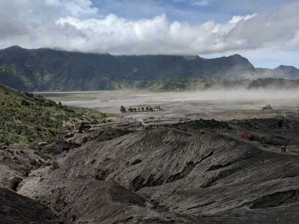 Monte Bromo Vulcão Ativo Parte Maciço Tengger Java Oriental Indonésia — Fotografia de Stock