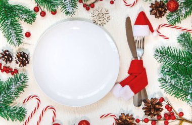 Noel sofrası. Tatil günü. Seçici odak.