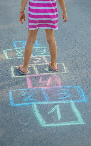 Jeux Pour Enfants Dans Les Classiques Concentration Sélective — Photo