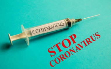 Coronavirus. Salgın hastalık. Virüs salgını. Koronavirüsü durdurun. Seçici odak.