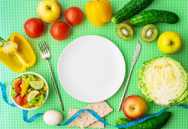 Plan Dieta Para Pérdida Peso Tratamiento Enfoque Selectivo — Foto de Stock