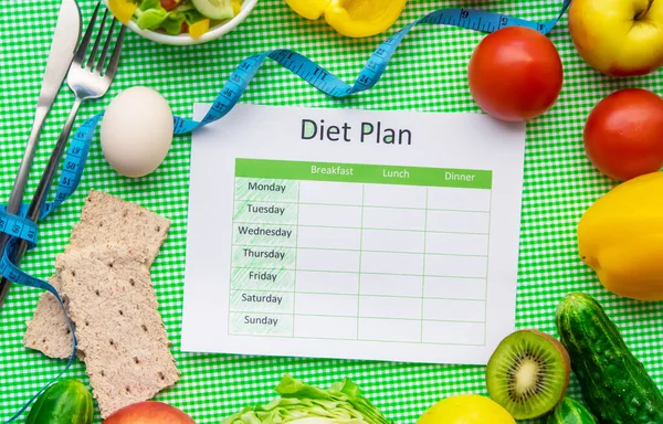 Diet Plan Weight Loss Treatment Selective Focus — Stock Photo, Image