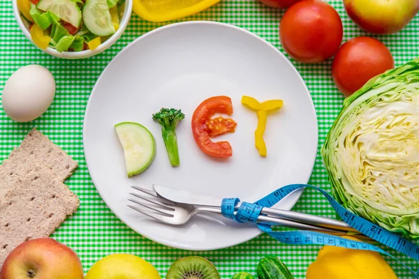 Plan Dieta Para Pérdida Peso Tratamiento Enfoque Selectivo — Foto de Stock