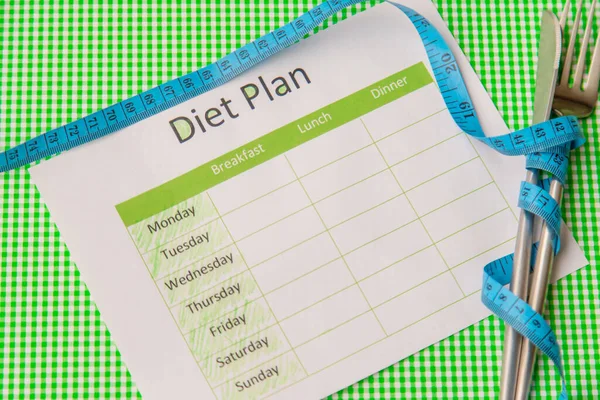 Diet plan for weight loss and treatment. Selective focus.