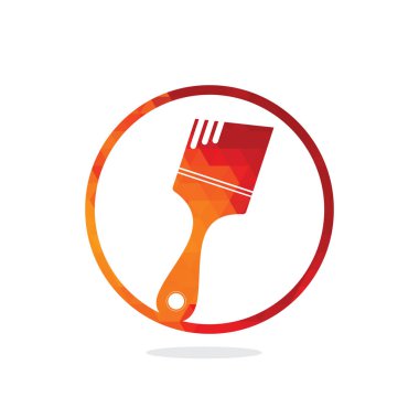 Fırça Boya Logosu Tam Renk Şablonu