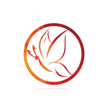 Güzel vektör logosu çizimi. Kadın kelebek logosu işareti. Güzellik salonu logosu tabelası. Özgürlük logosu işareti. İnsan karakteri işareti.