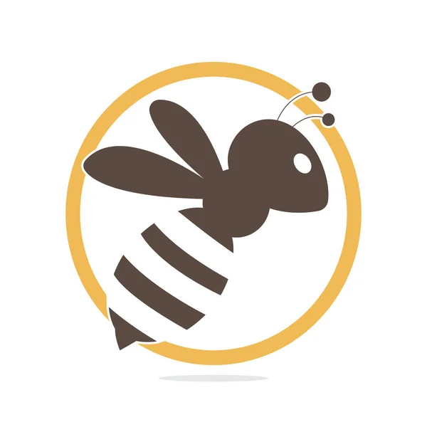 Plantilla Diseño Logotipo Abeja Miel Para Empresa Logo Honey Bee — Vector de stock