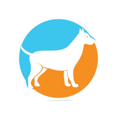 Köpek logosu tasarım vektör şablonu. Köpek simgesi logo vektörü.
