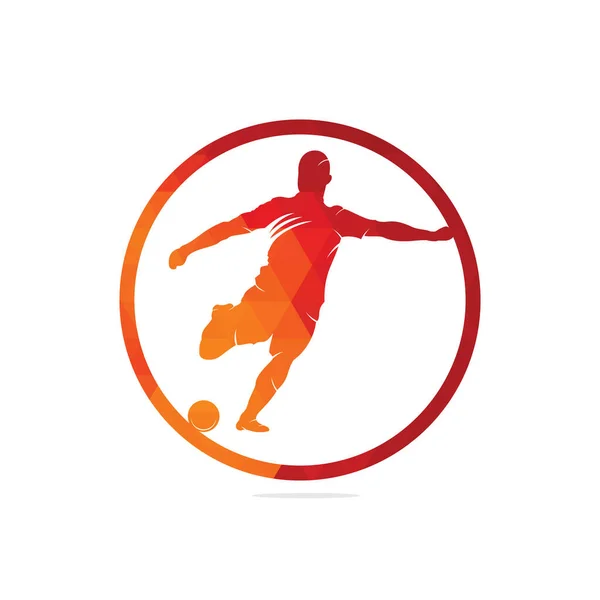 Vecteur Logo Football Joueur Football Homme Silhouette Logo Joueur Football — Image vectorielle