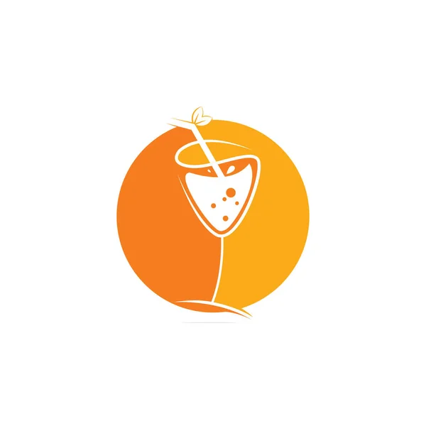 Jugo Naranja Logo Diseño Concepto Vector Ilustración — Vector de stock
