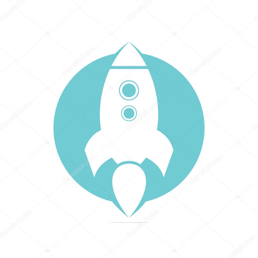 Simple Rocket Logo Vector. Rocket Logo. Minimalist Rocket.