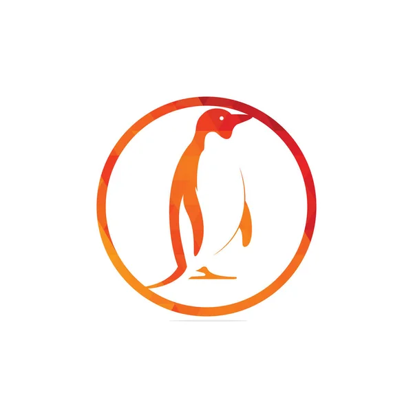 Kreative Pinguin Logo Vorlage Vektor Ikone Illustration Design — Stockvektor