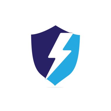 Electric lightning bolt logo design. Thunder icon. Modern flat style vector illustration