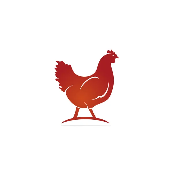 Λογότυπο Εικονιδίου Εικονογράφησης Hen Logo Vector Κοτόπουλο Πουλί Διάνυσμα Εικονίδιο — Διανυσματικό Αρχείο
