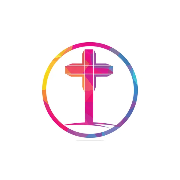 Plantilla Diseño Logotipo Vector Iglesia Logo Iglesia Organización Cristiana — Vector de stock