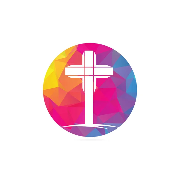 Pessoas Igreja Vetor Logotipo Modelo Design Igreja Logotipo Organização Cristã —  Vetores de Stock
