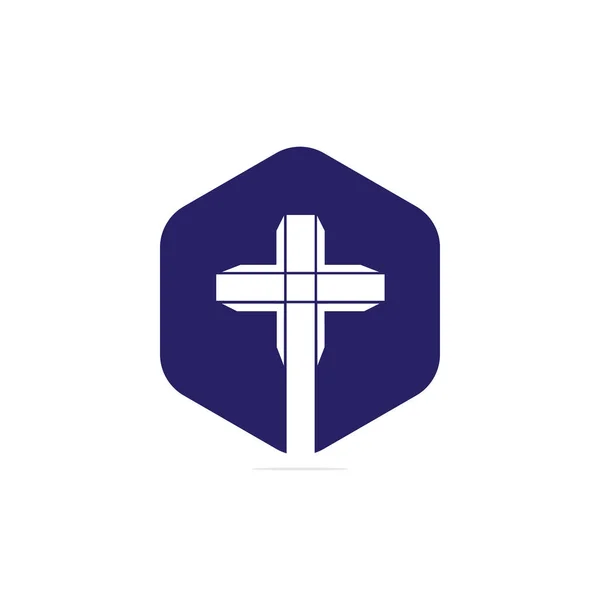 Людей Смущает Векторный Дизайн Логотипа Логотип Церкви Христианской Организации — стоковый вектор