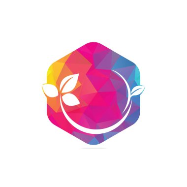 Yeşil yaprak element vektör simgesi. Doğa yeşili vektör sembolü bırakır