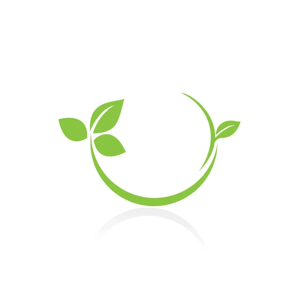 Yeşil yaprak element vektör simgesi. Doğa yeşili vektör sembolü bırakır