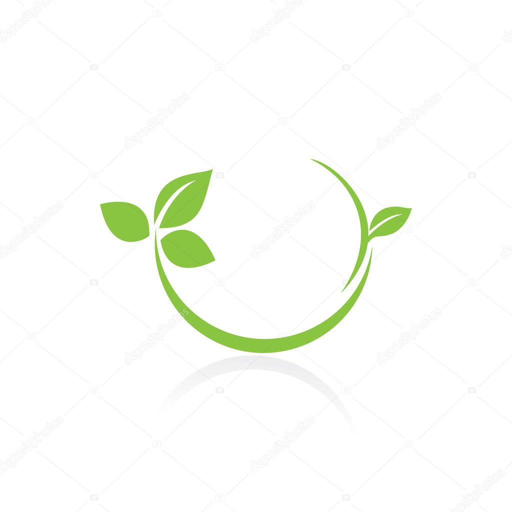green leaf element vector icon. nature  green leaves vector symbol