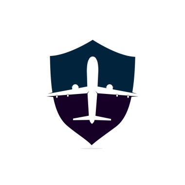Uçak ikonu vektör çizimi Logo Şablonu, Uçak şirketi logosu, Seyahat Logosu,