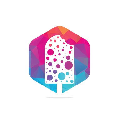 Dondurmacı. Dondurma logosu Logo Şablonu Çizim Tasarımı.