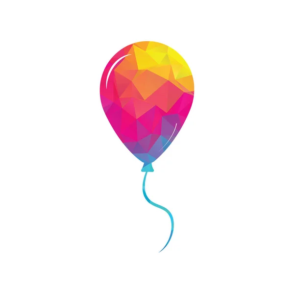 バルーンロゴデザイン 幸福ロゴタイプのコンセプト お祝いの気球シンボル — ストックベクタ