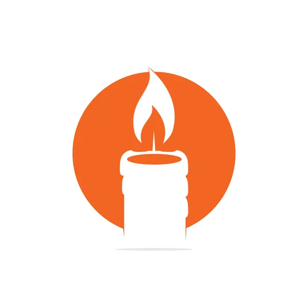 Ilustracja Projektu Logo Świecy Streszczenie Świeca Wzór Wektora Logo Ognia — Wektor stockowy